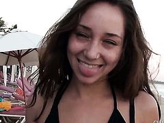 Remy Lacroix keeps her mouth wide open while giving blowjob to Mark Wood