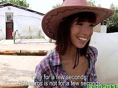 Petite european cowgirl amateur paid for outdoor sex