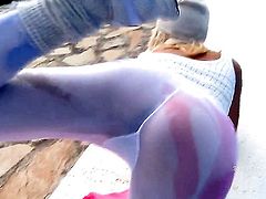 Sasha strokes her pussy the way she loves it