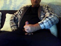 Slow wank to sofa