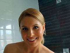 Brandy Smile is a blonde bitch with a hot body and face that will make you cum in no time. She also loves playing with brutal dildos while others watch her.