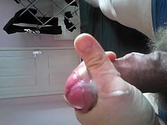 wanking with new cock ring