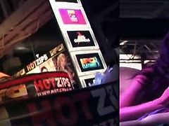 This sexy blonde dance and shows off her cute body on stage, during this adult entertainment expo. Don't you wish you were there with her? She slaps her bum and rubs her wet pussy. Learn about the real life porn these sexy sluts love to take part in.