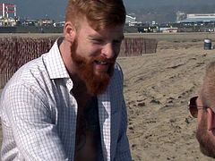 As Anthony was running on the beach with his pet, a hot guy wearing sun glasses, showed his interest. The tattooed man with sexy beard, trusts his pet's instincts and chats with his new acquaintance... The attraction is obvious and the two lads meet and have fun. See Christopher sucking cock.