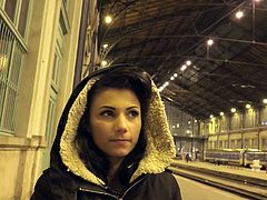 Virginie Caprice was bored on the train station. Soon enough, she flashes with her bazongas and starts sucking a d. That escalated quickly. Well, it was to be expected, too