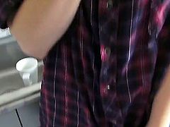 This little blonde with some natural big breasts is about to do some pov porn. She and her man are filming this pov video and she enjoys missionary the most