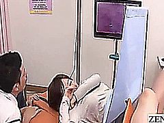 Subtitled Japanese medical clinic internal vagina camera