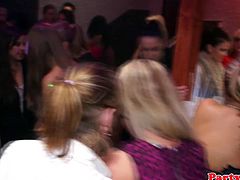 Handjob party babes in glamorous nightclub