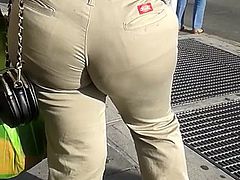 Bbw booty in khaki pants