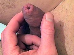 small cute baby boy dick injecting water into penis cum