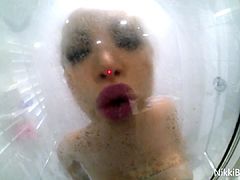 Nikki Benz Gets Wet & Cums in Her Shower!