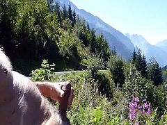 A naked wank in the Alps
