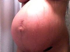 pregnant in shower