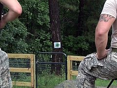Two gay men serving in the army are outside, checking their weapons. At some point, they get really aroused and began to undress. Click to watch slutty Paul, sucking sexy Adam's appetizing dick. Relax and have fun!