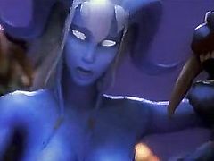 Girl in World of Warcraft have sex