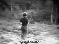 Stunning Bitch Has Fun in the Forest (1930s Vintage)