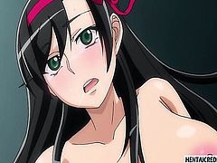 Hentai schoolgirl sucks and gets fucked rough