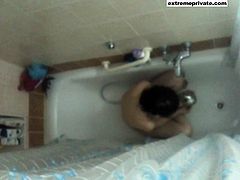 horny Housewife spied in her own bathroom