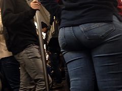 Juicy Latina Ass on Train