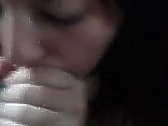 Cumming in girlfriend's mouth and she swallows