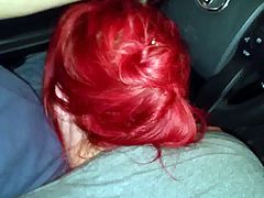 Driving blowjob