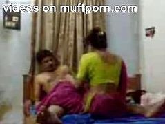 Indian bhabhi in saree licking ass and fucking her husband