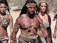 The barbarians always have it good when it comes down to sex! Here, this barbarian is going to have a hot threesome with two bitches and theyre going to love his rod