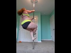 Sexy bbw pole dance