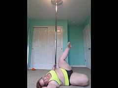 Sexy bbw pole dance