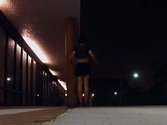 Crossdress Sissy Strip to panties and bra outside