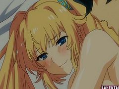 Blonde hentai girl gets licked and fucked