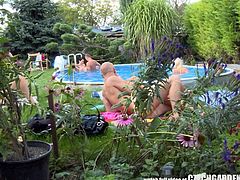 Czech Pool Garden Orgy