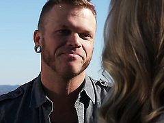 Hot bodied doll Anikka Albrite enjoys guys man meat in her mouth in wild oral action
