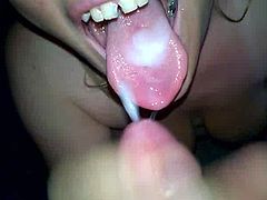 cum on tongue