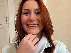 Alice Marshall is a redhead that has her clothes taken off. She then gives a good blow job and then she does it doggy style and also in missionary position in this amazing video.