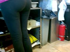 Another pair of asses from beyond the counter