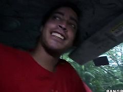 Threesome with anal outside