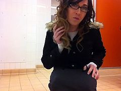 Posing in Public toilets