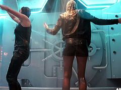 I invited these hot babes over to my new sex room. It's a vault where girls can get naughty and sprayed down. The hot lesbians dance, as the water pours over them. It's like a wet t-shirt contest in overdrive!