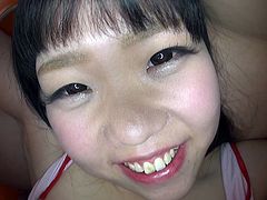 The teen nurse in this video has some of the biggest tits you have ever seen on a Japanese teen. The men are horny for her, and they love to grab onto those big boobies. She has her legs open, to reveal her extremely hairy vagina. She loves to have it rubbed.
