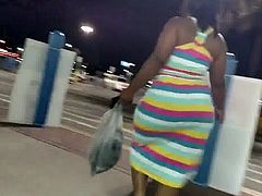 Wide hips big booty in a dress candid