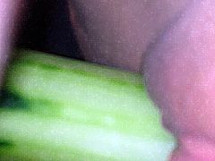 Jerk off instructions for horny sub Girlfriend with cucumber