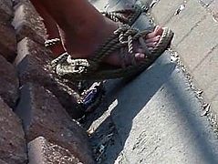 Candid Asian Sandals