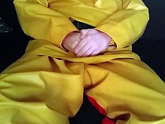 Fun in my pvc rainsuit