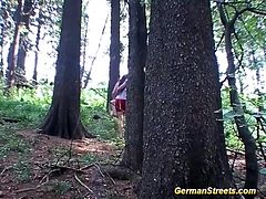 amateur couple takes a pitstop for anal sex in nature