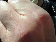 putting a rubber on my shoe