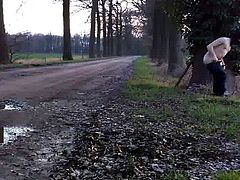 strippen tussen de bomen