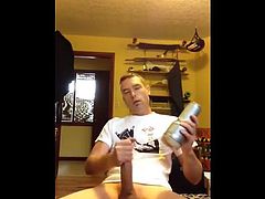 Guy Eats His Cum Out of Fleshlight