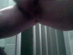 Wank and finger myself before shower