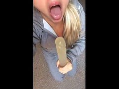 Blonde deep throat